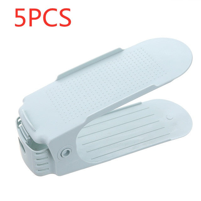 5PCs Double Deck Shoe Rack