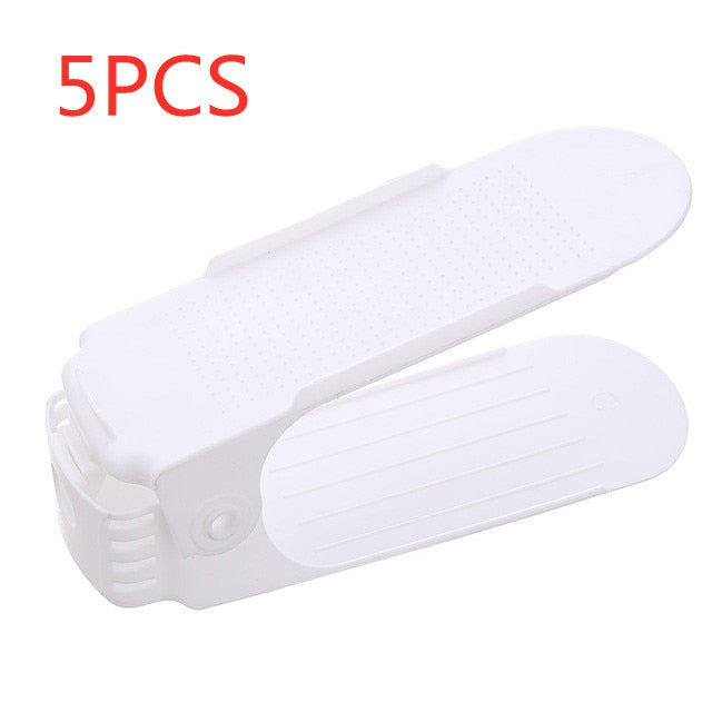 5PCs Double Deck Shoe Rack