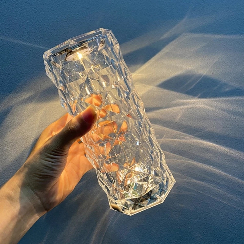 Crystal Table Lamp Rose
