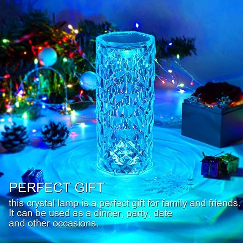 Crystal Table Lamp Rose