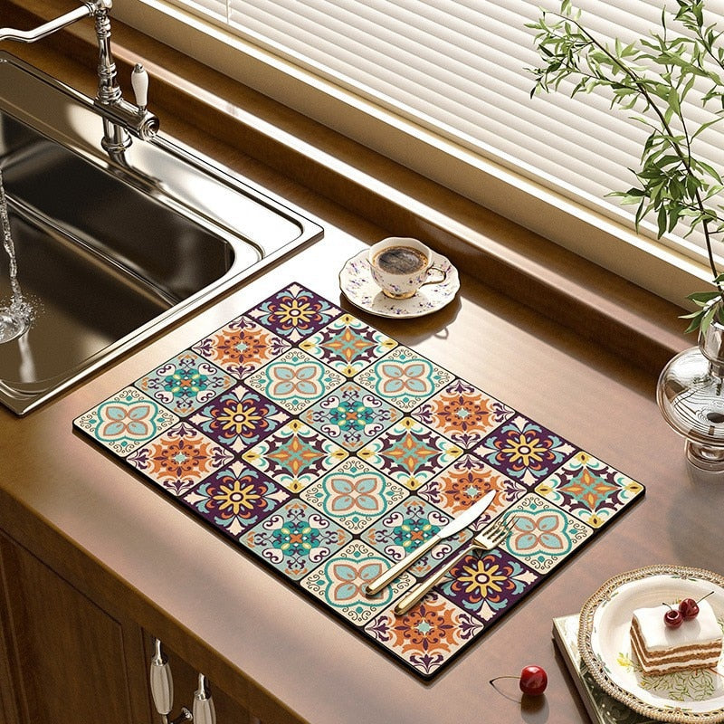 Super Absorbent Kitchen Draining Mat