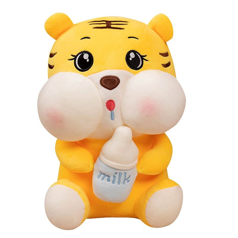 Cute Tiger Hug Milk Bottle