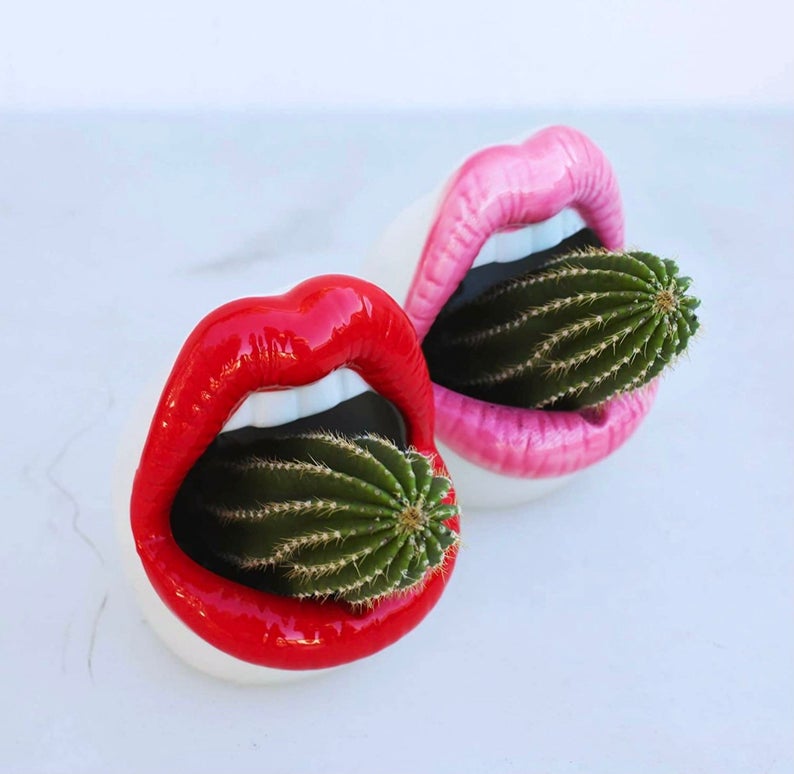 Lebe - Ceramic Lips Flower Pot