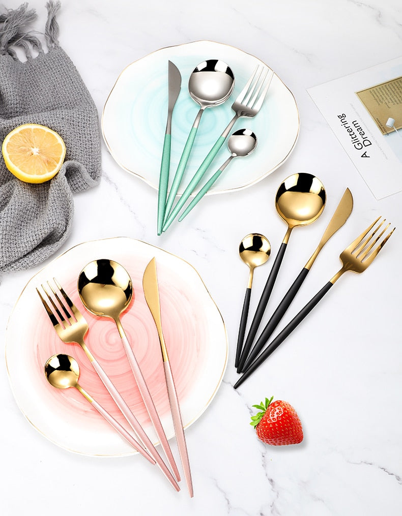 Lemeyary - Luxury Slim 4-Piece Flatware Set