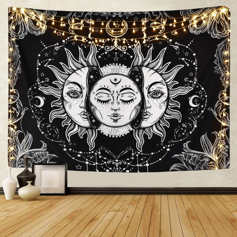 Moonbia - Celestial Moon Sun Phases Mandala Tapestry – SIGMA Business, image size:1000x1000