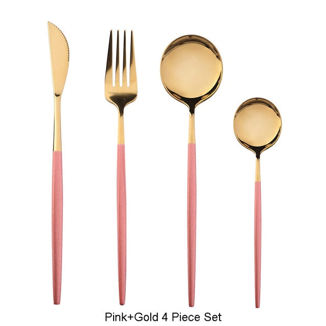 Lemeyary - Luxury Slim 4-Piece Flatware Set