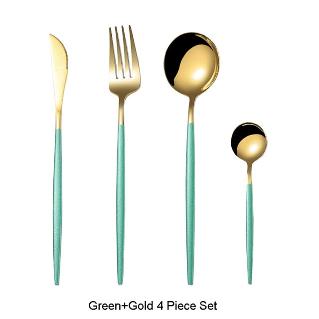 Lemeyary - Luxury Slim 4-Piece Flatware Set