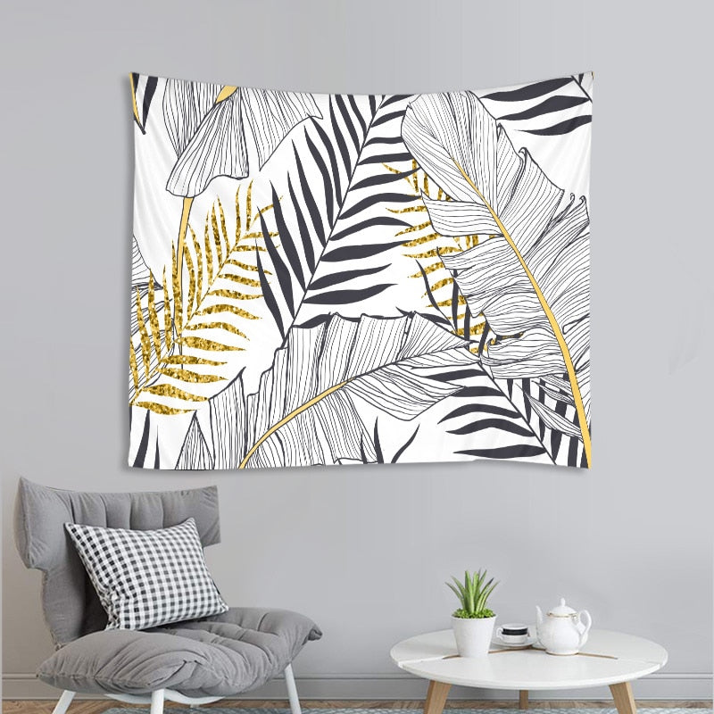 Tropical - Tropical Forest Golden Dust Tapestry