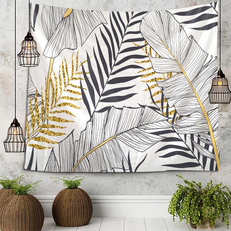 Tropical - Tropical Forest Golden Dust Tapestry
