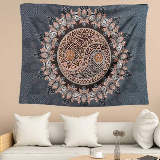 Ying - Peaceful Yin Yang Mandala Tapestry