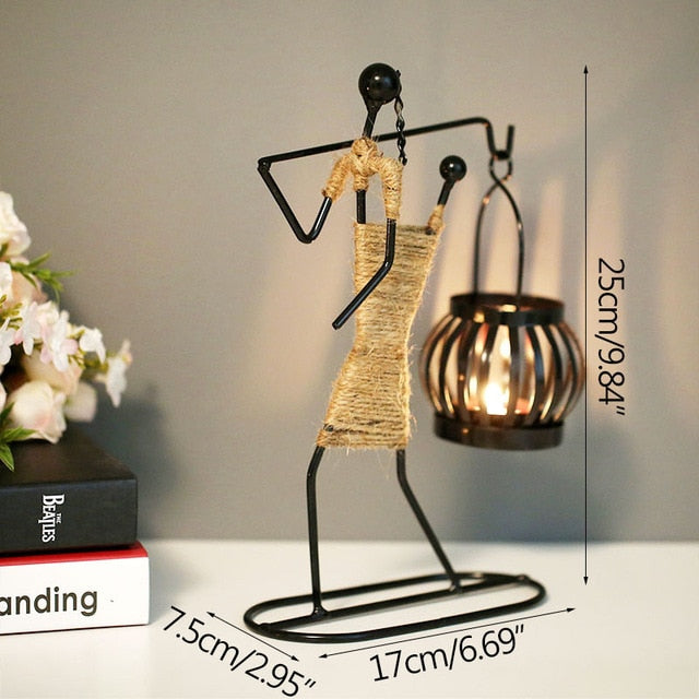 Candlo - Abstract Figure Sculpture Lantern Candle Holder