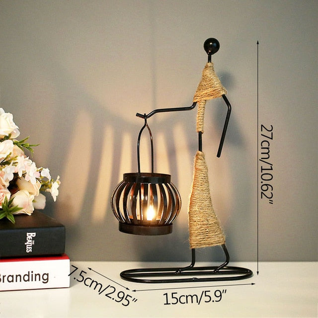 Candlo - Abstract Figure Sculpture Lantern Candle Holder