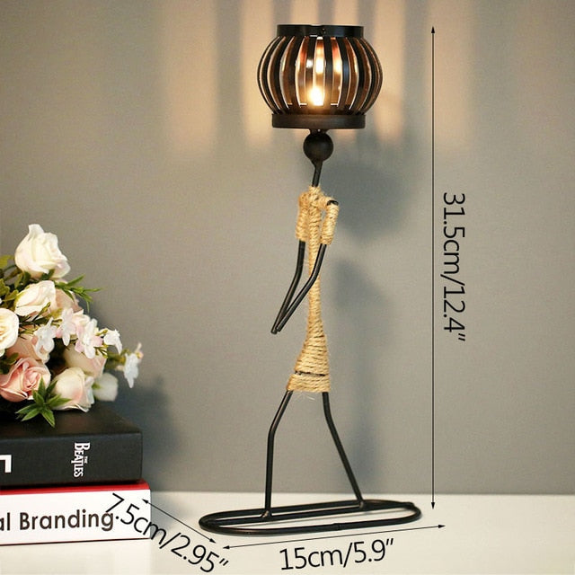 Candlo - Abstract Figure Sculpture Lantern Candle Holder