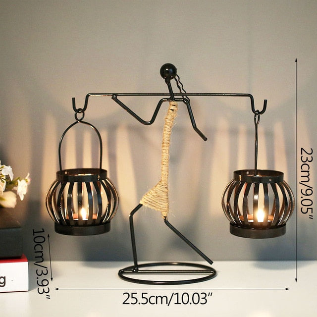 Candlo - Abstract Figure Sculpture Lantern Candle Holder