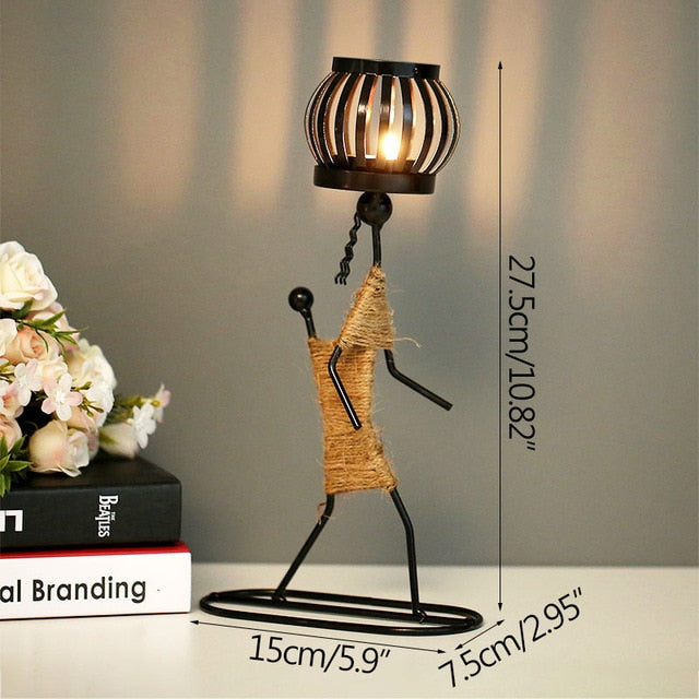 Candlo - Abstract Figure Sculpture Lantern Candle Holder