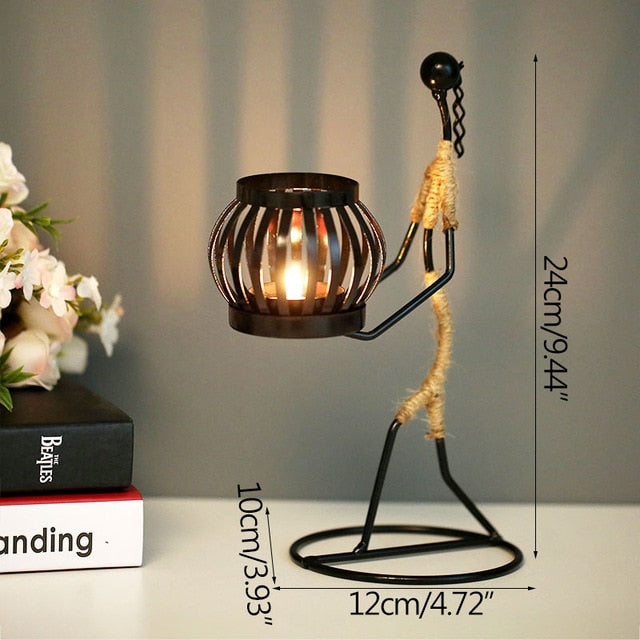 Candlo - Abstract Figure Sculpture Lantern Candle Holder