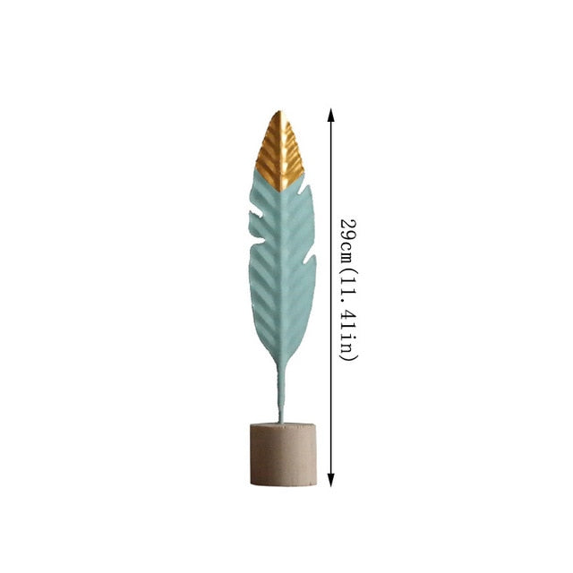 Chamal - Wild Iron Golden Tip Feather Decoration