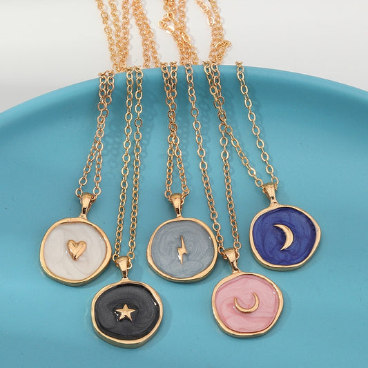 Cinico - Boho Chic Celestial Medallion Layer Necklace