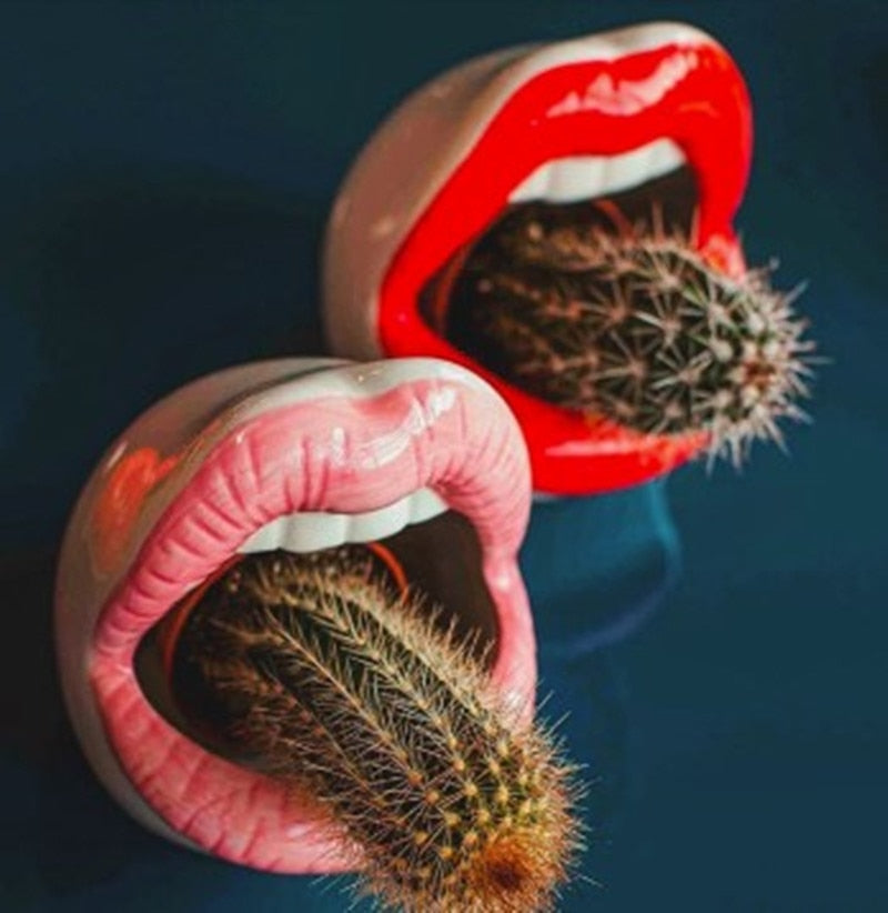 Lebe - Ceramic Lips Flower Pot