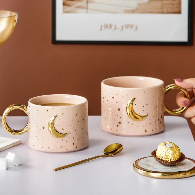Tiras - Golden Sun & Moon Design Mug