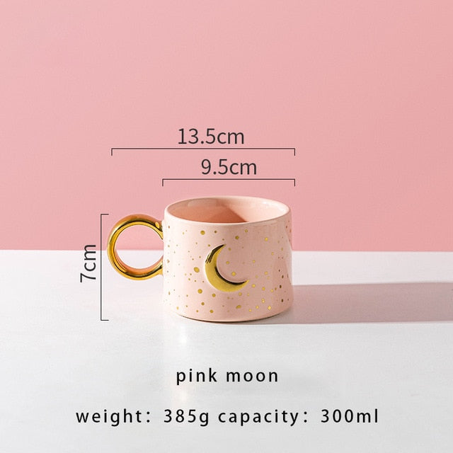 Tiras - Golden Sun & Moon Design Mug