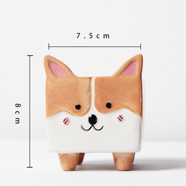 Fanima - Cute Cartoon Succulent Ceramic Flower Pot