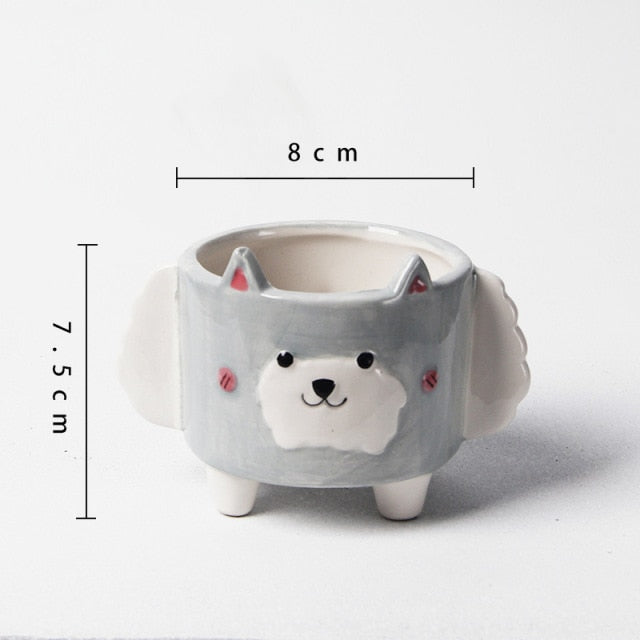 Fanima - Cute Cartoon Succulent Ceramic Flower Pot