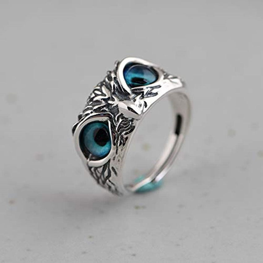 Krypta - Antique Owl Silver Ring