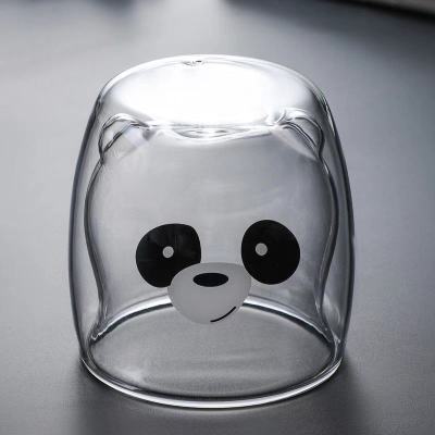 Vatery - Cute Animal Double Wall Glass Mugs