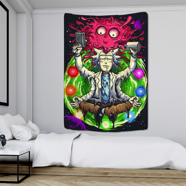 Birk - Psychedelic Meditator Tapestry Wall Hanging Cartoon