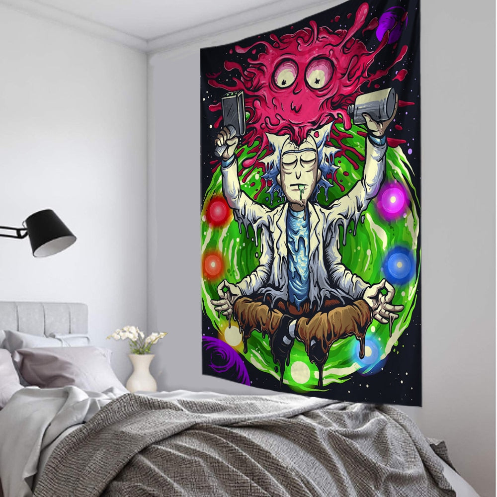 Birk - Psychedelic Meditator Tapestry Wall Hanging Cartoon