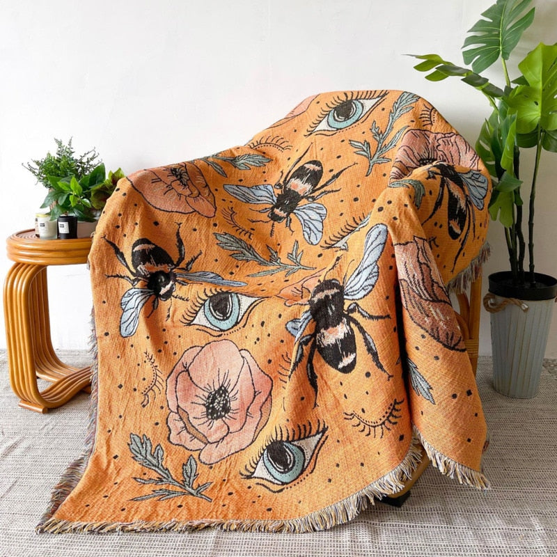 Cayar - Bees Eyes Nordic Woven Throw Blanket