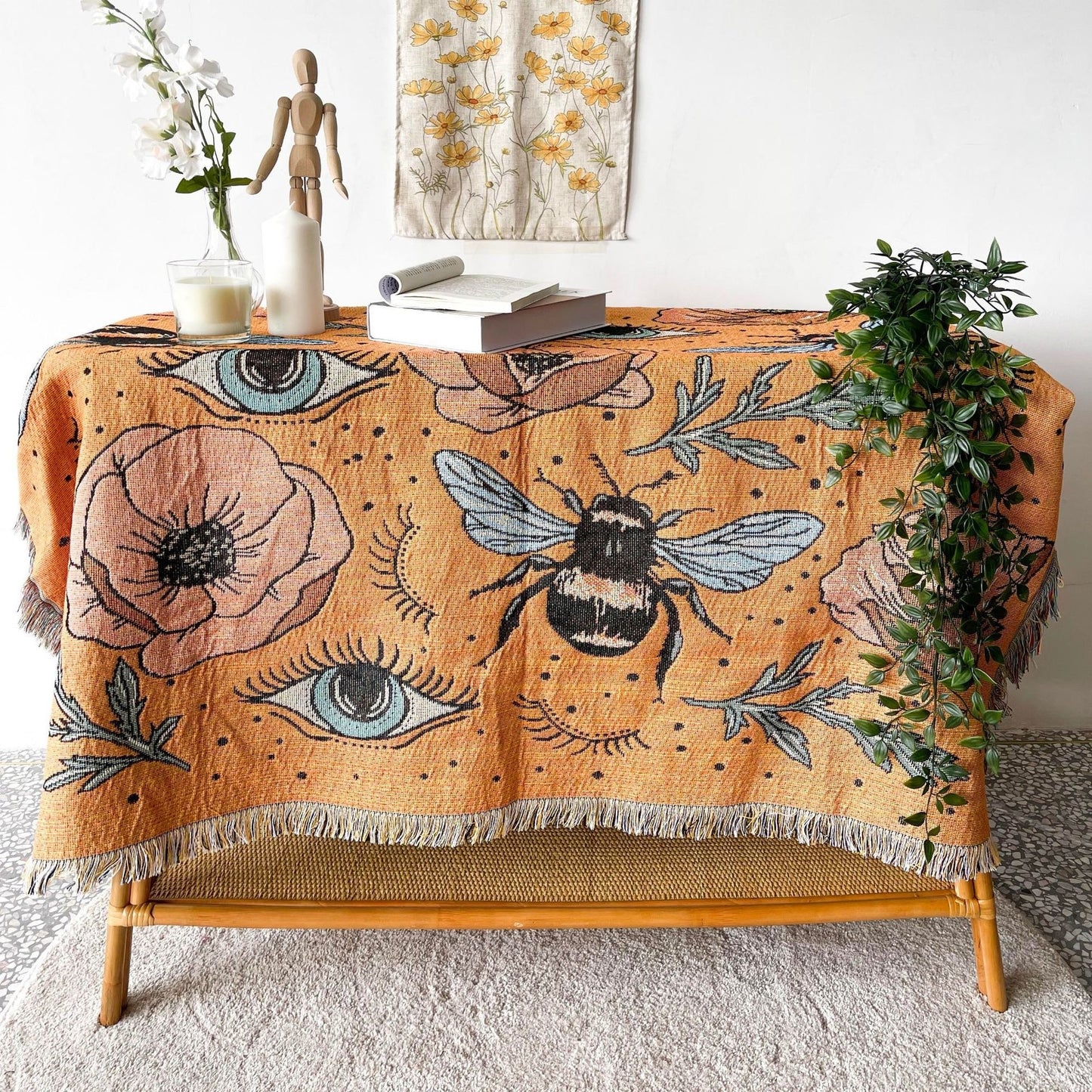 Cayar - Bees Eyes Nordic Woven Throw Blanket
