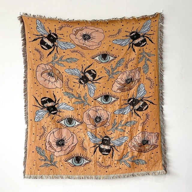 Cayar - Bees Eyes Nordic Woven Throw Blanket