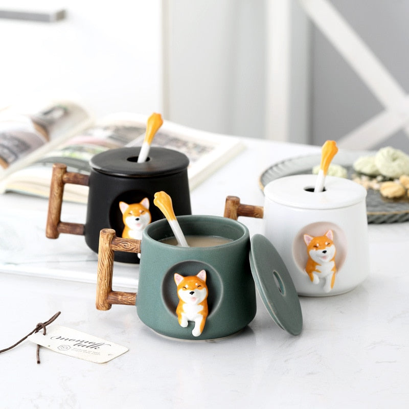 Terramar - 420ml 3D Pattern Cartoon Dog Ceramic Mug