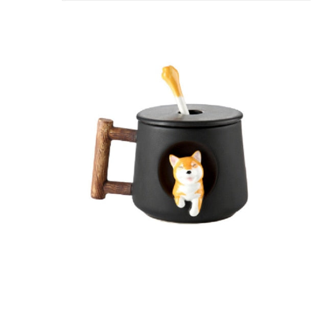 Terramar - 420ml 3D Pattern Cartoon Dog Ceramic Mug