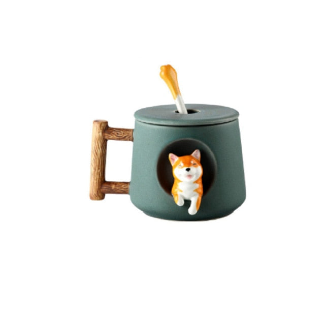 Terramar - 420ml 3D Pattern Cartoon Dog Ceramic Mug