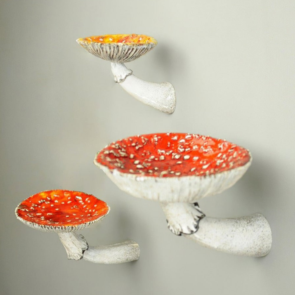 Mushroomo -Amanita Mushroom Wall Floating Shelf