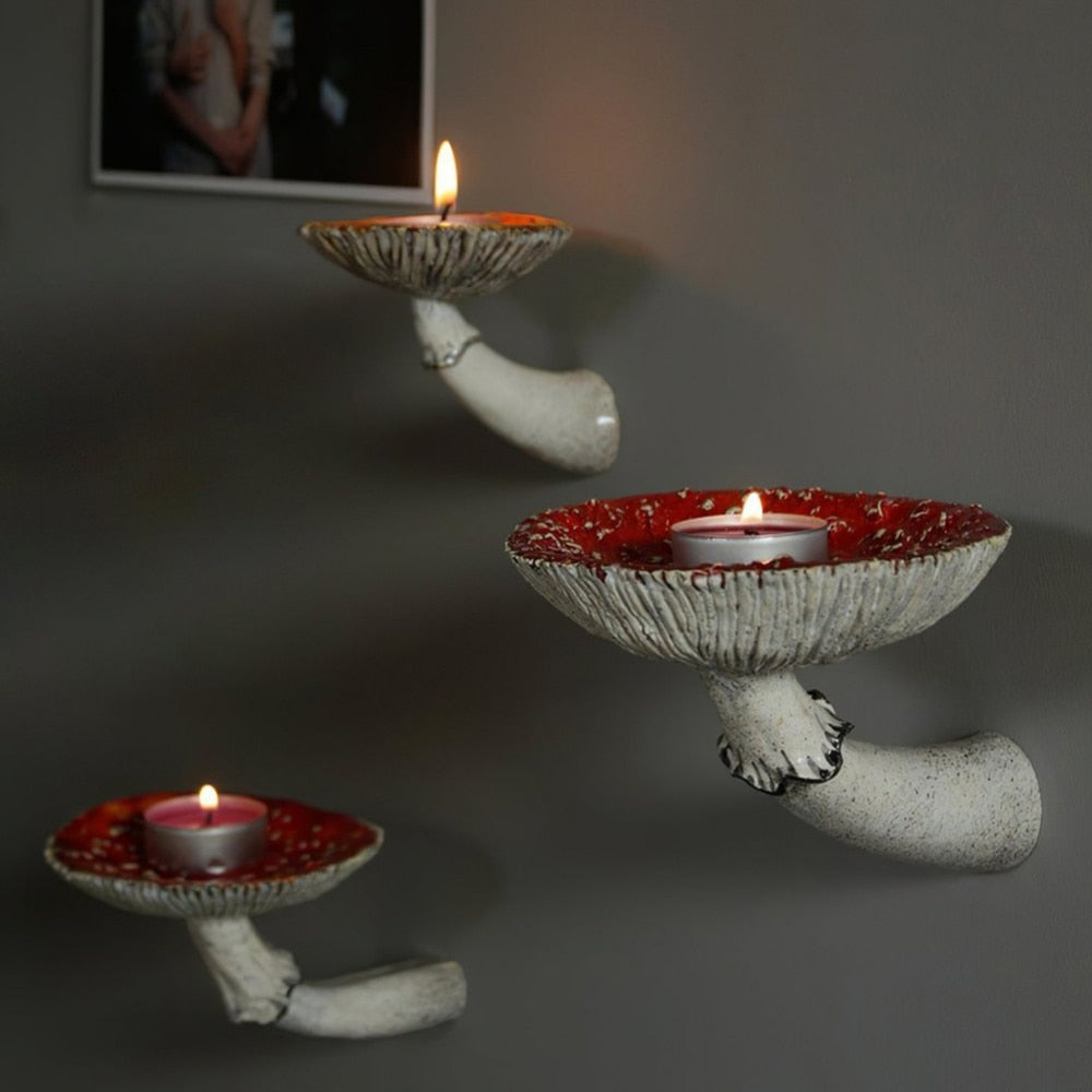 Mushroomo -Amanita Mushroom Wall Floating Shelf