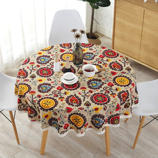 Boho Chic Sunflower Garden Tablecloth