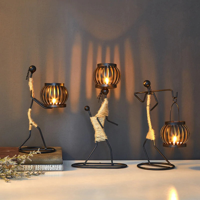 Candlo - Abstract Figure Sculpture Lantern Candle Holder
