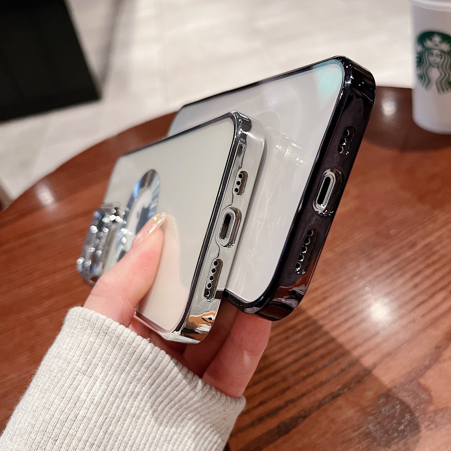 Luxury Transparent Magsafe Plating Phone Case