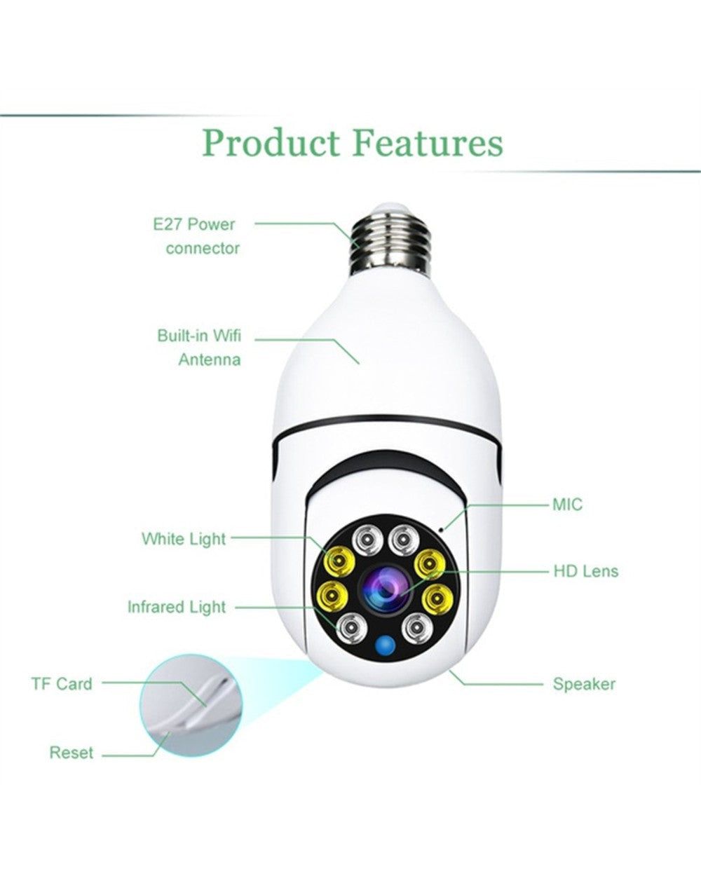 Wireless Light Bulb Security Camera