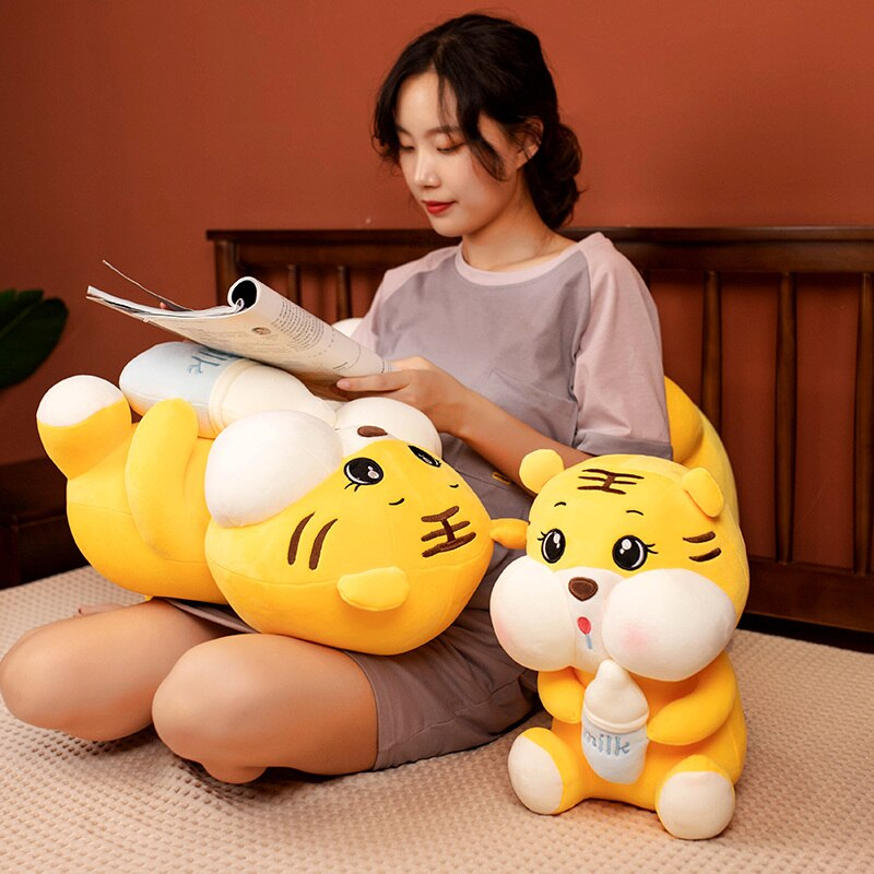 Cute Tiger Hug Milk Bottle