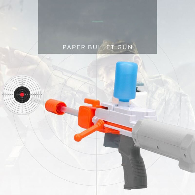 Toilet paper gun toy