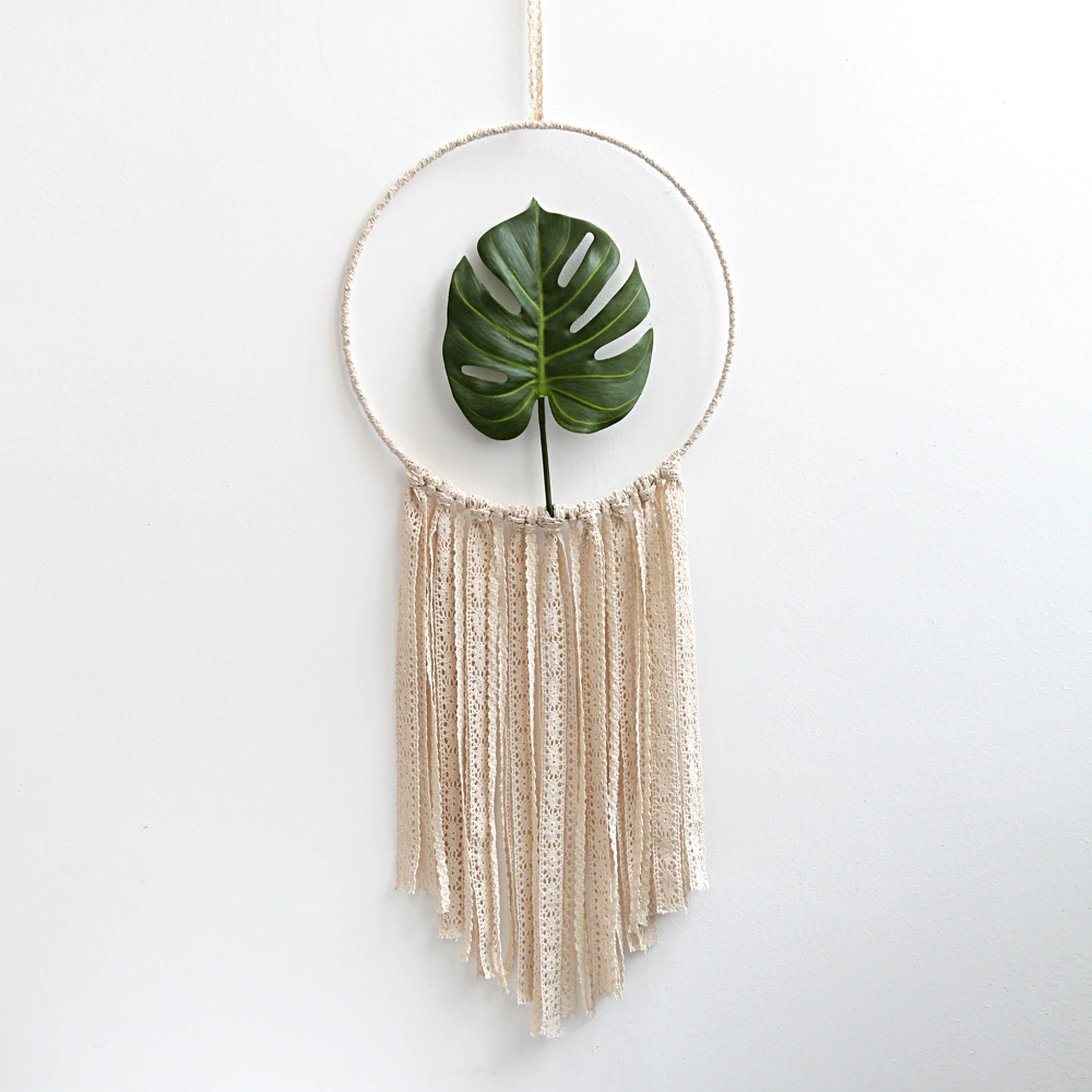 Turtulo - Handmade Leaf Macrame Dream Catcher Wall Hanging