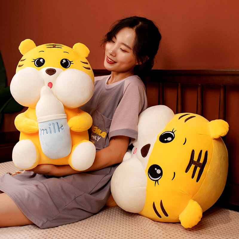 Cute Tiger Hug Milk Bottle