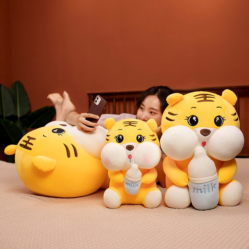 Cute Tiger Hug Milk Bottle