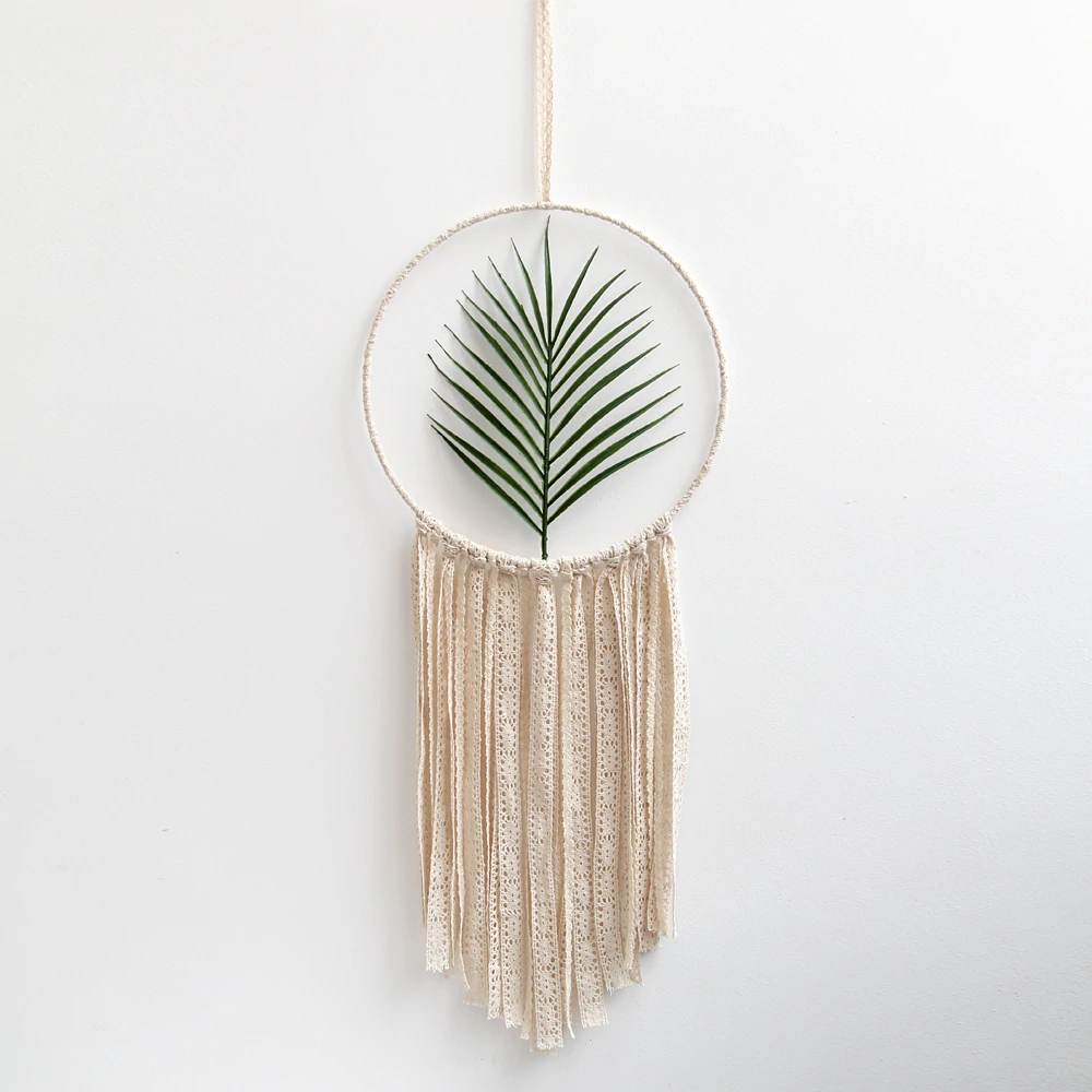 Turtulo - Handmade Leaf Macrame Dream Catcher Wall Hanging