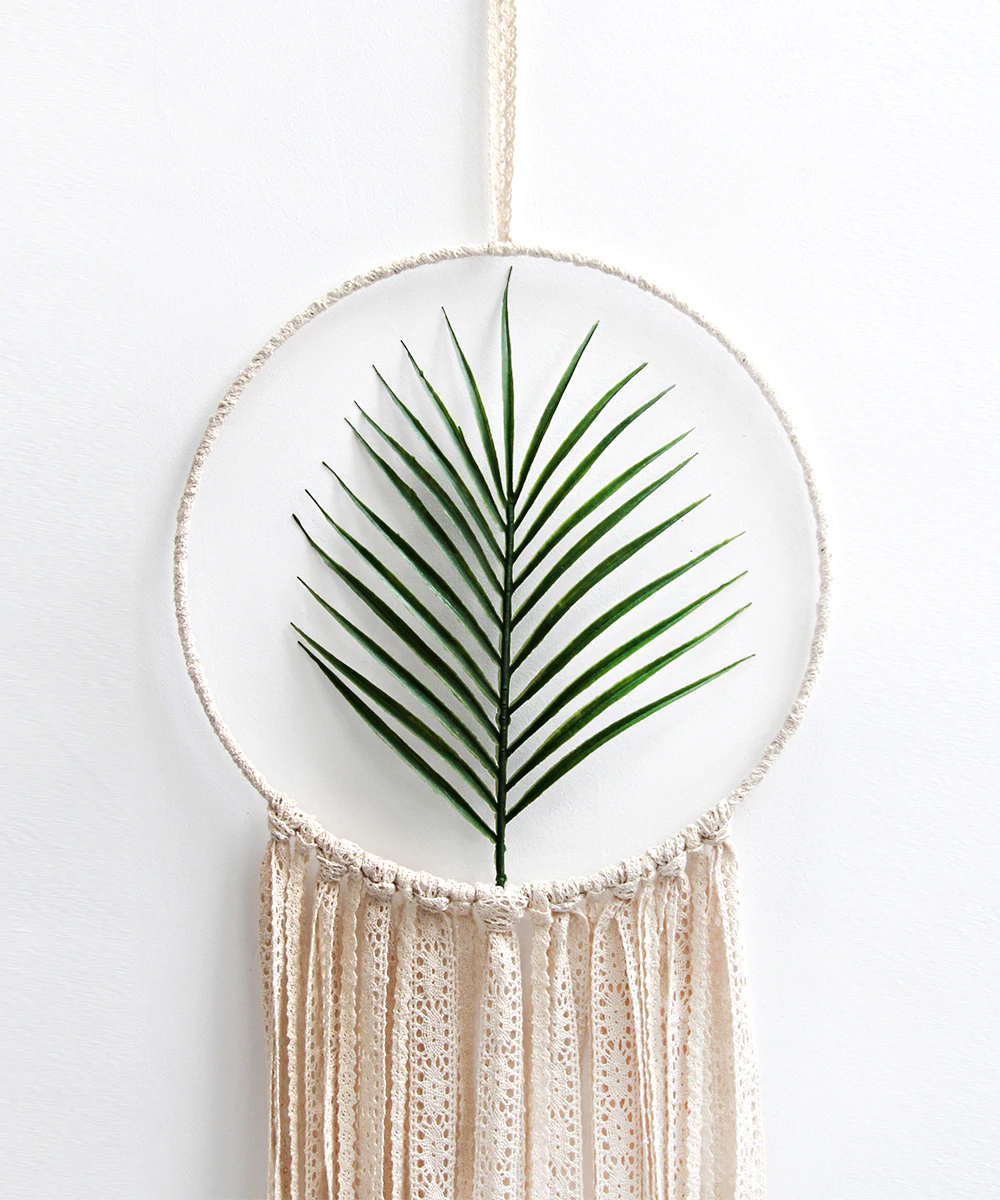 Turtulo - Handmade Leaf Macrame Dream Catcher Wall Hanging